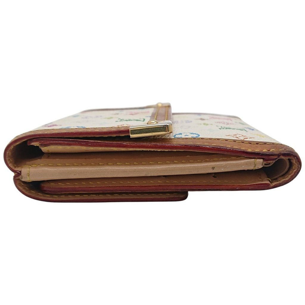 Louis Vuitton Multicolor Fold Wallet Porte Monet Billets Cult Cles White — view 4