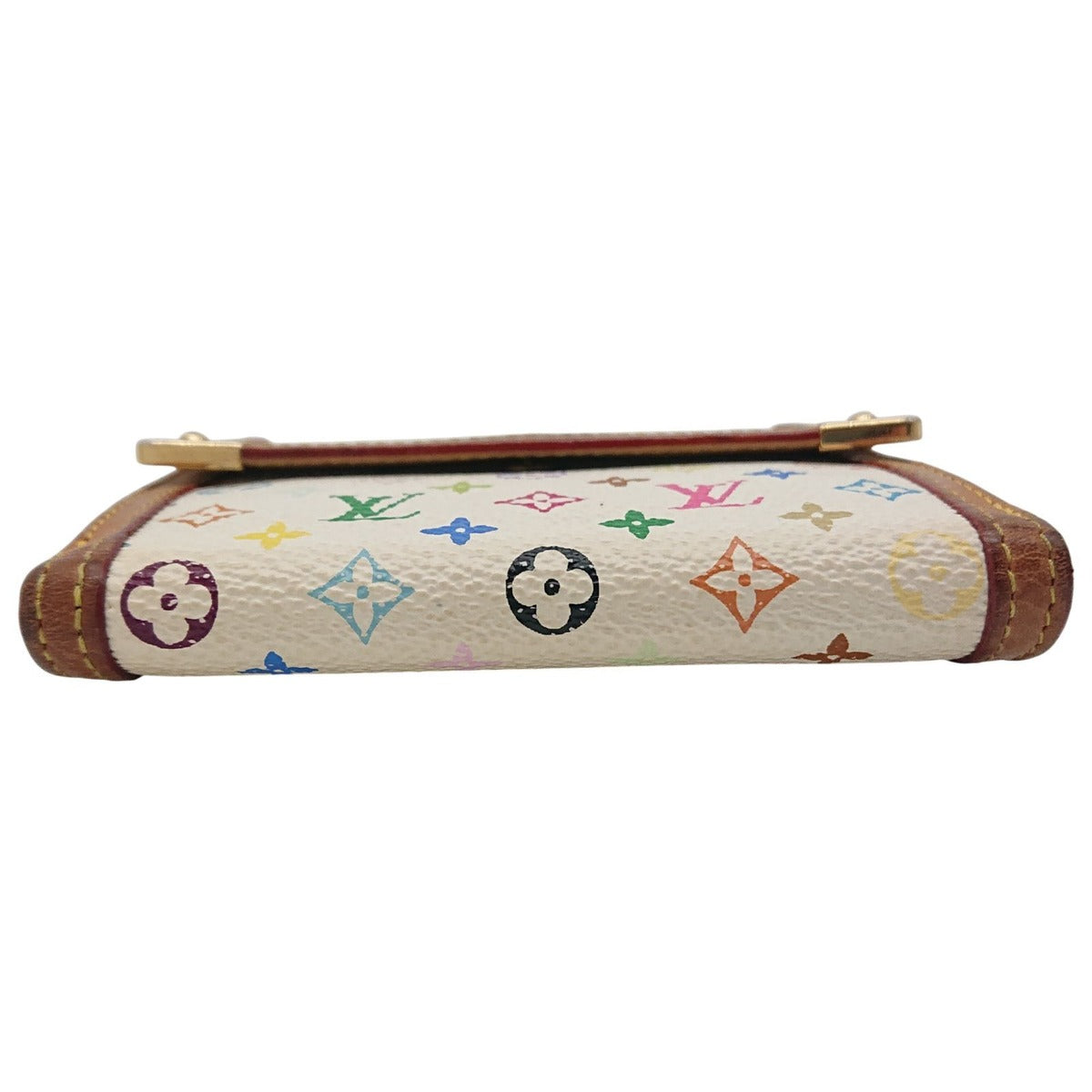 Louis Vuitton Multicolor Fold Wallet Porte Monet Billets Cult Cles White — view 5