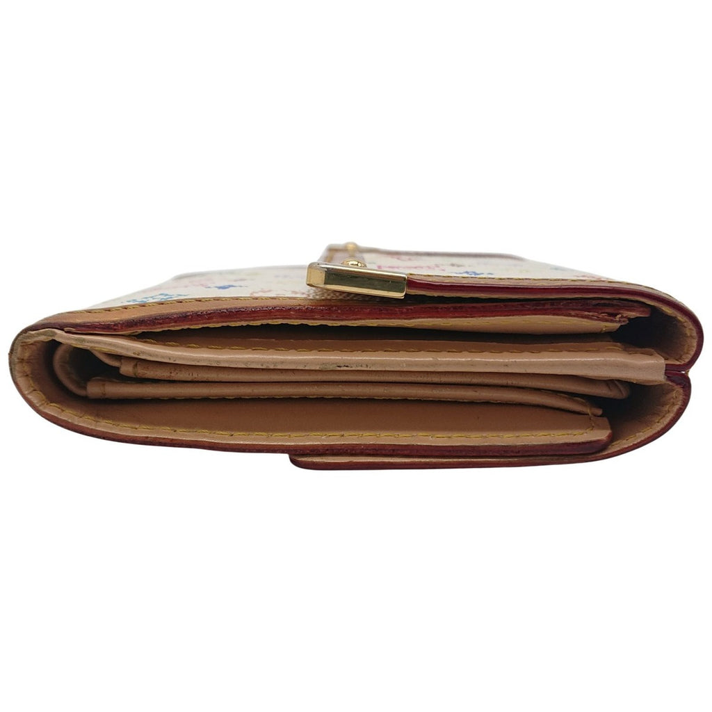 Louis Vuitton Multicolor Fold Wallet Porte Monet Billets Cult Cles White — view 6