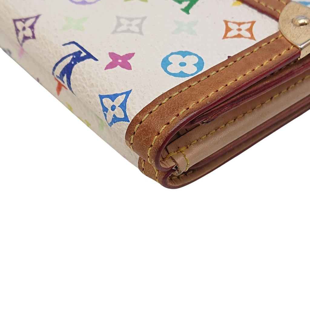 Louis Vuitton Multicolor Fold Wallet Porte Monet Billets Cult Cles White — view 8