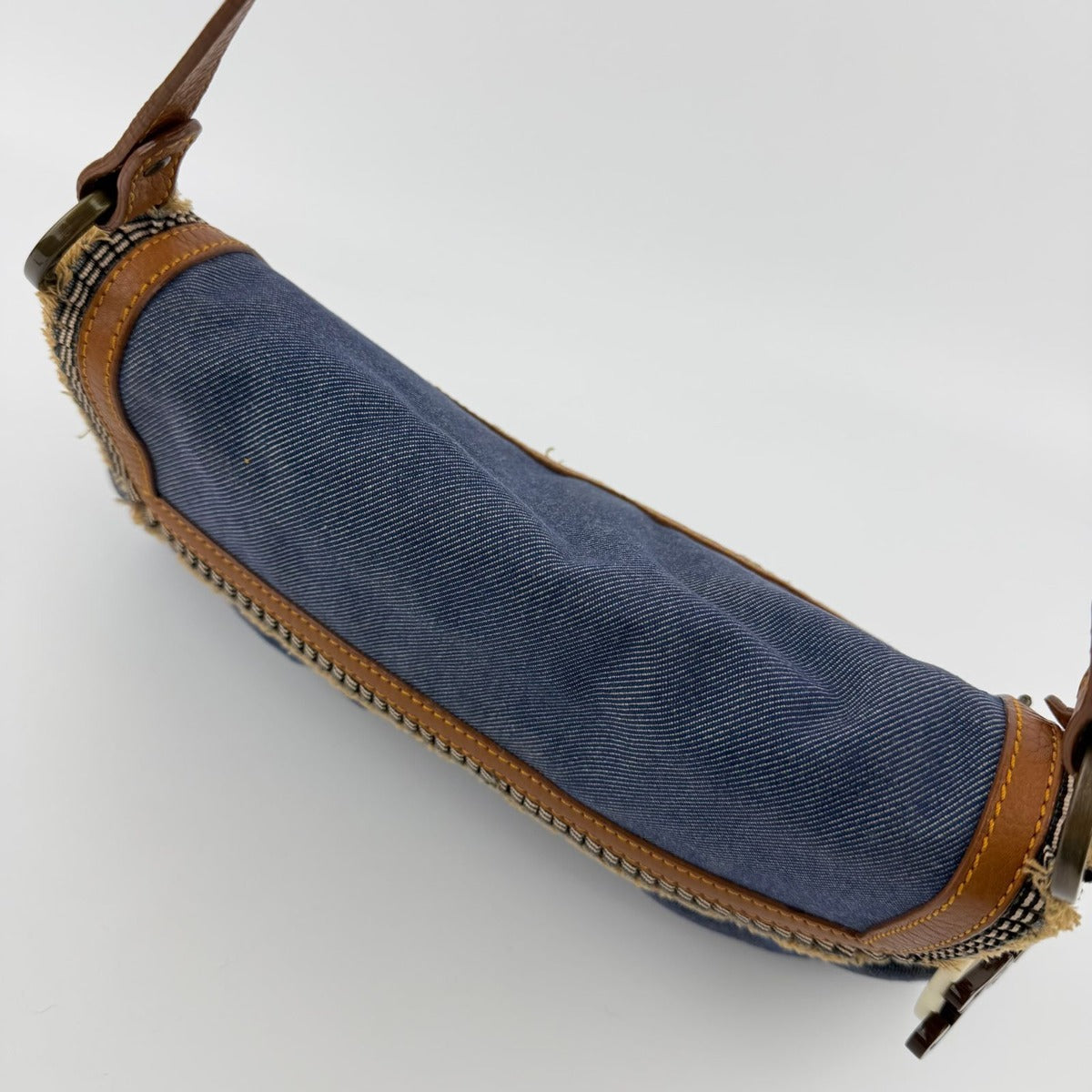 Fendi Shoulder Bag Blue Denim Vintage — view 6