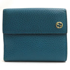 Gucci Wallet Men Leather Blue 2091 Interlocking G