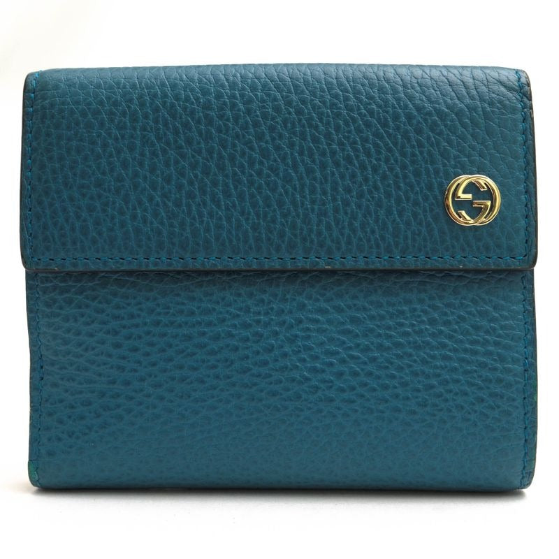 Gucci Wallet Men Leather Blue 2091 Interlocking G