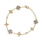 Louis Vuitton Monogram Idylle Bracelet 18k Yellow Gold 18k Pink Diamond