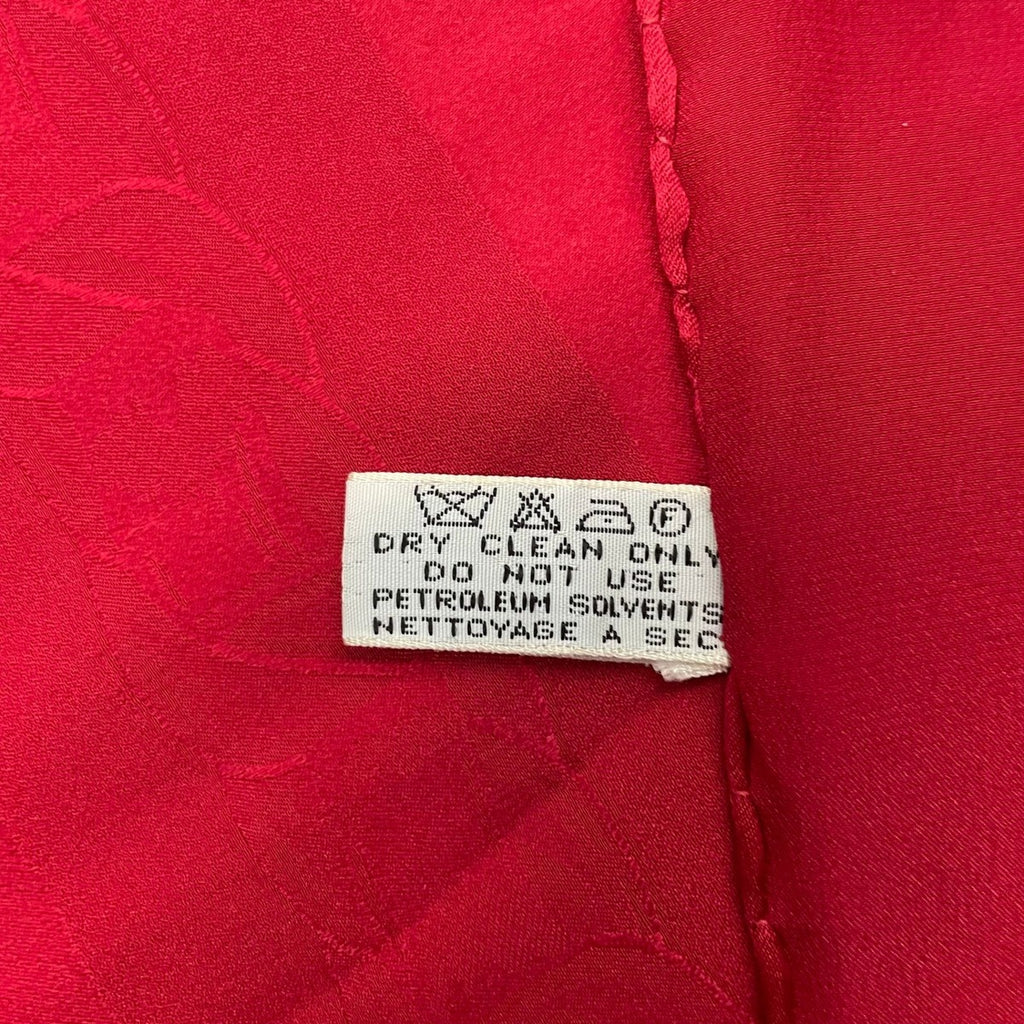 Chanel Scarf Silk Logo Striped Pattern Red — view 7