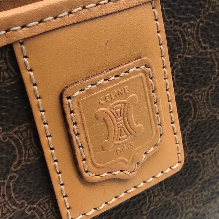 Celine Macadam Triomphe Clutch Brown — view 9