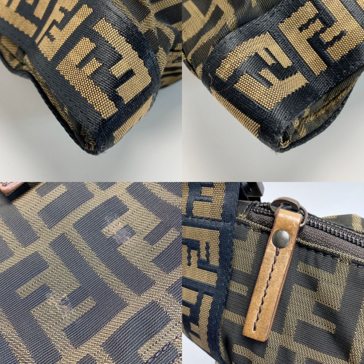 Fendi Zucca Pattern Shoulder Bag 7 Va167 Brown Canvas Leather Messenger — view 6