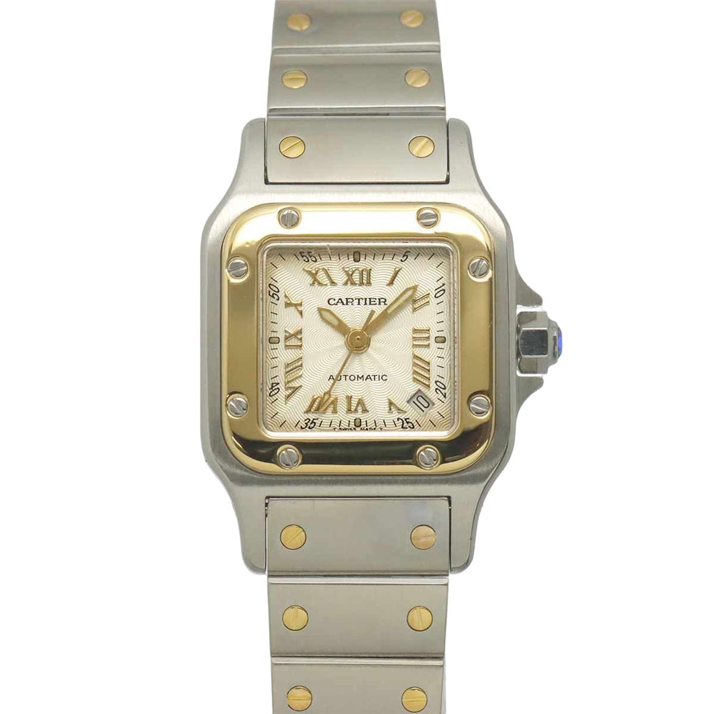 Cartier Santos Galbee SM Anniversary Limited Watch Date YG Automatic Winding