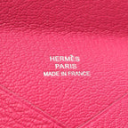 Hermes Coin Case Calvi Rose Shocking Leather — view 5