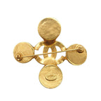 Chanel 95A Brooch Gold Blue Metal CC Logo — view 5