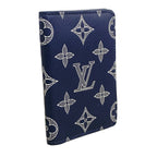 Louis Vuitton Card Case Monogram Shadow Organizer de Poche Blue Marine — view 2