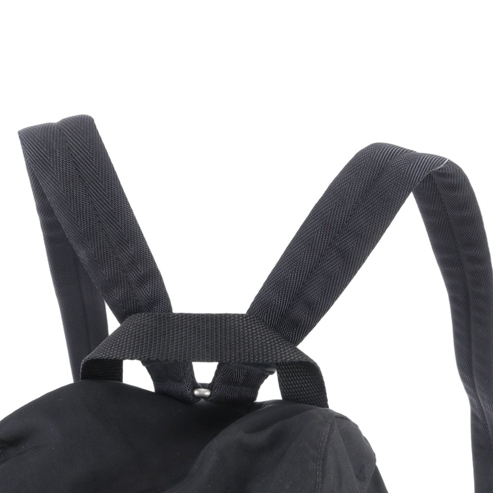 Prada Tessuto Nylon Triangle Logo Backpack Black — view 2