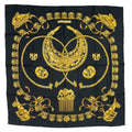 Hermes Scarf Silk Carre 90 les Cavaliers D'Or Golden Knight Black