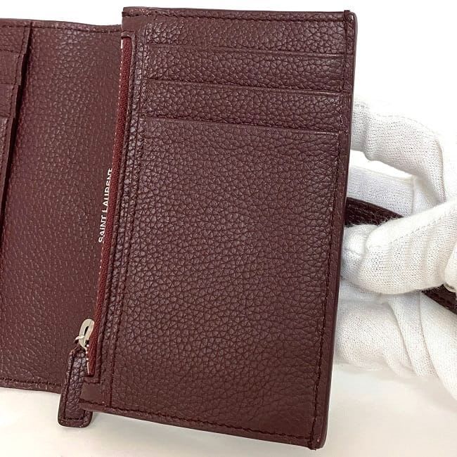 Saint Laurent Bifold Wallet Bordeaux — view 7