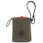 Hermes Pouch Dog Treat Cotton Canvas Leather Khaki and Foo Silver