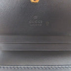 Gucci Horsebit Compact Wallet Canvas Leather Beige Navy Blue Bifold — view 8