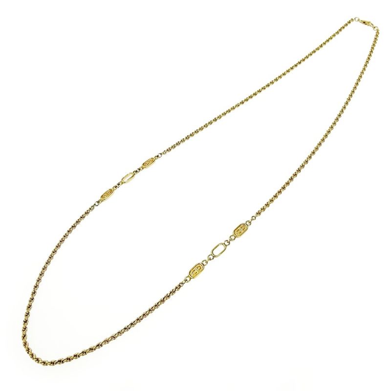 Christian Dior GP CD Logo Long Necklace Women Gold — view 6