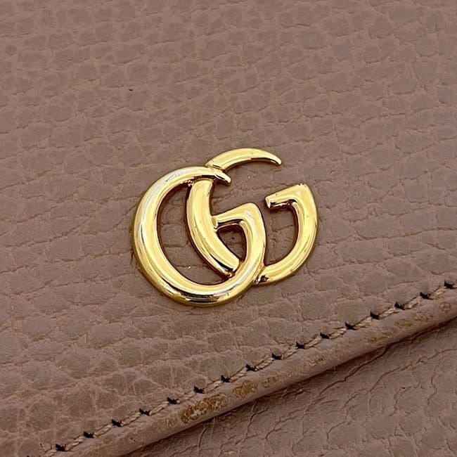Gucci Bifold Long Wallet Pink Beige Marmont — view 9