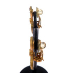 Chanel Camellia Wood and Crystal Earrings — view 4