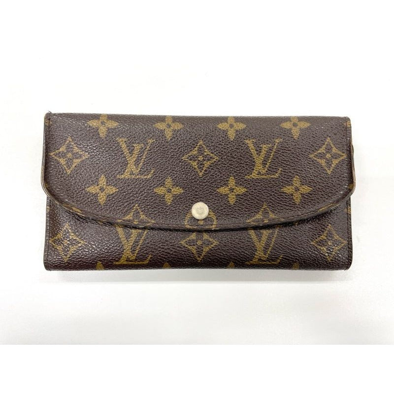 Louis Vuitton Monogram Portefeuille Emilie Zipper Long Wallet Brown
