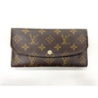 Louis Vuitton Monogram Portefeuille Emilie Zipper Long Wallet Brown