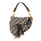 Dior Blue Canvas Bree Kusaddle Navy — view 2