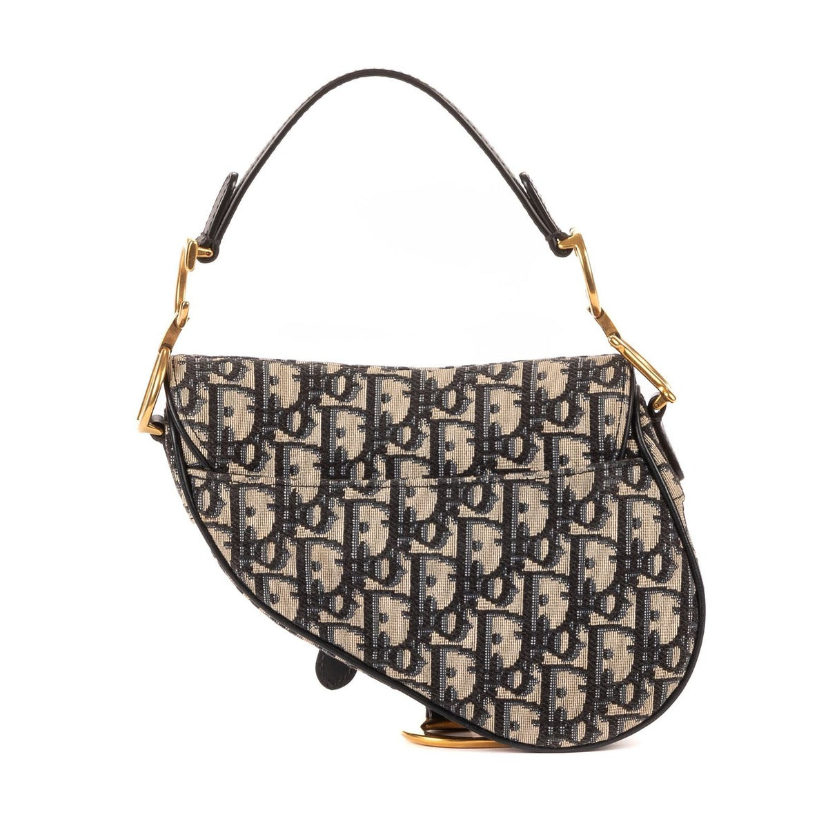 Dior Blue Canvas Bree Kusaddle Navy — view 4