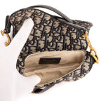 Dior Blue Canvas Bree Kusaddle Navy — view 9