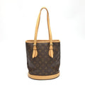 Louis Vuitton Monogram Tote Bag Bucket PM Handbag Brown