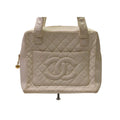 Chanel Jumbo CC Logo Lambskin White Handbag