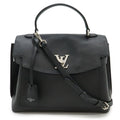 Louis Vuitton Lock Me Ever MM Handbag 2-Way Shoulder Bag Leather Noir Black