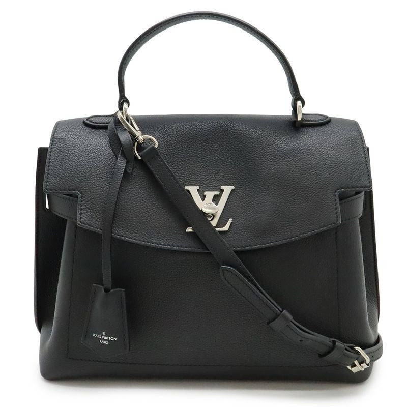 Louis Vuitton Lock Me Ever MM Handbag 2-Way Shoulder Bag Leather Noir Black
