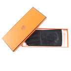 Hermes Lining Silk H Logo Lamb Leather Gloves Black 7.5 — view 2