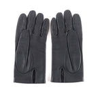 Hermes Lining Silk H Logo Lamb Leather Gloves Black 7.5 — view 4