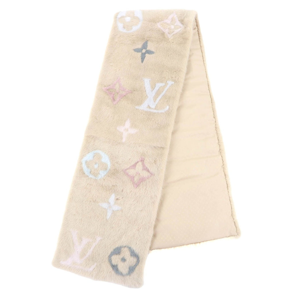 Louis Vuitton Echarpe Mink Glam Lining 100% Silk Monogram Scarf — view 2