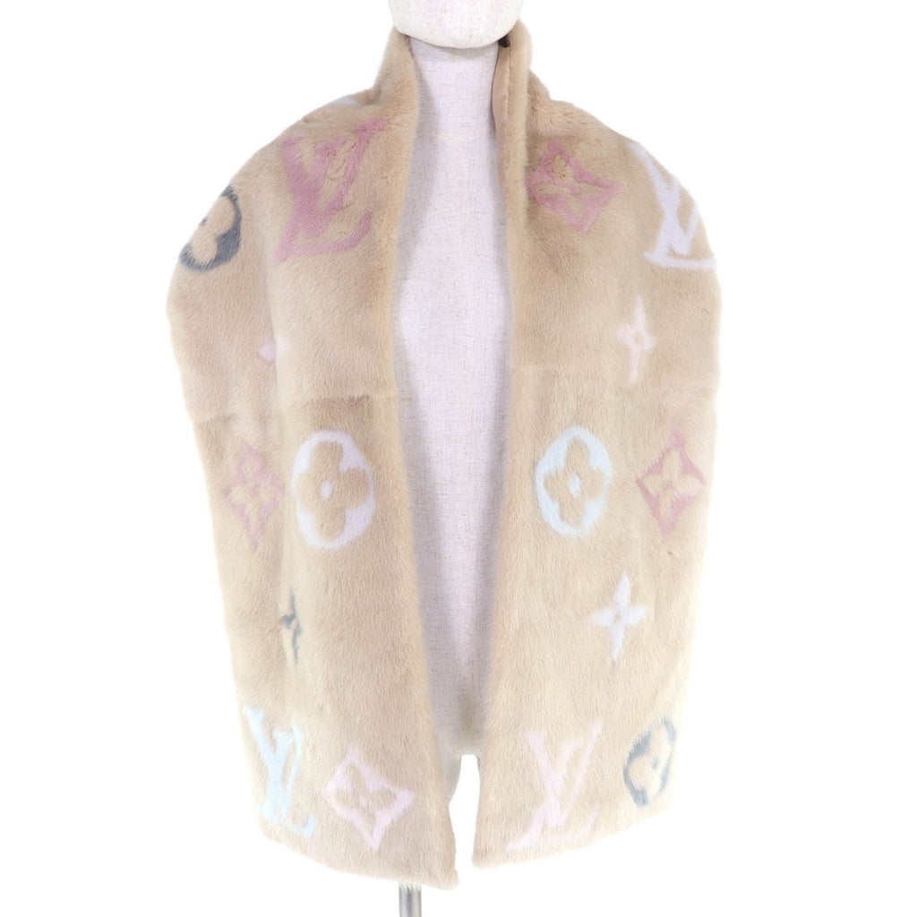 Louis Vuitton Echarpe Mink Glam Lining 100% Silk Monogram Scarf — view 3