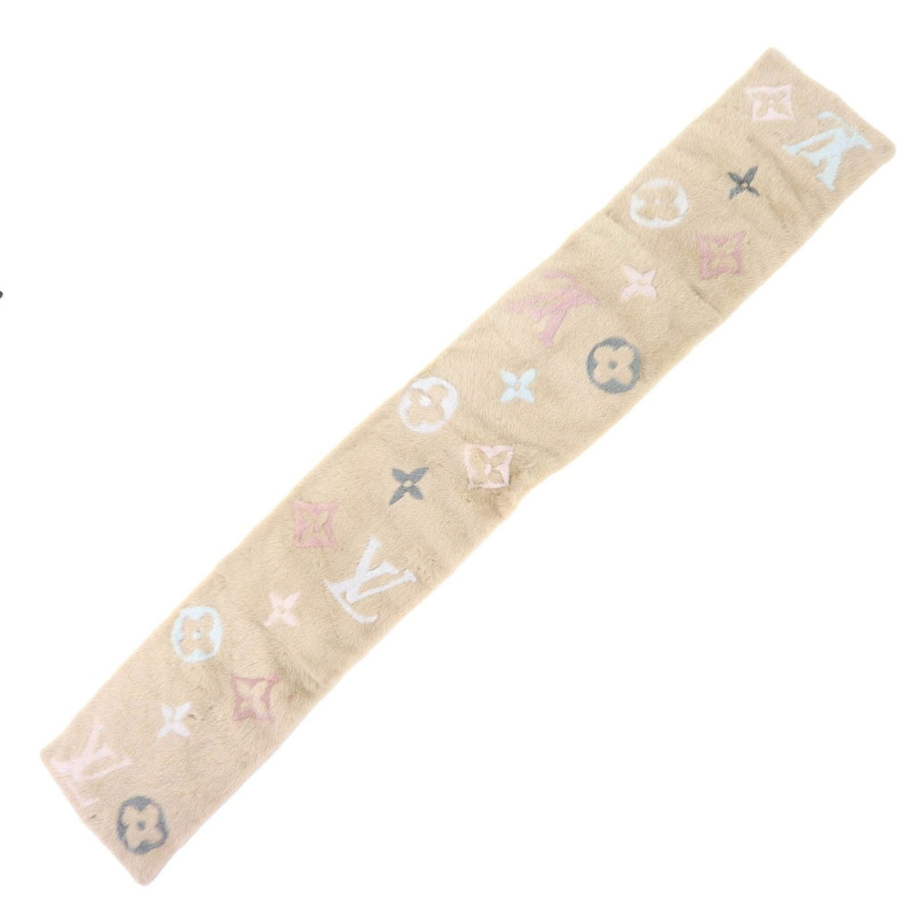 Louis Vuitton Echarpe Mink Glam Lining 100% Silk Monogram Scarf — view 5