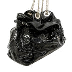 Dior Handbag Cannage Enamel Black Silver — view 2