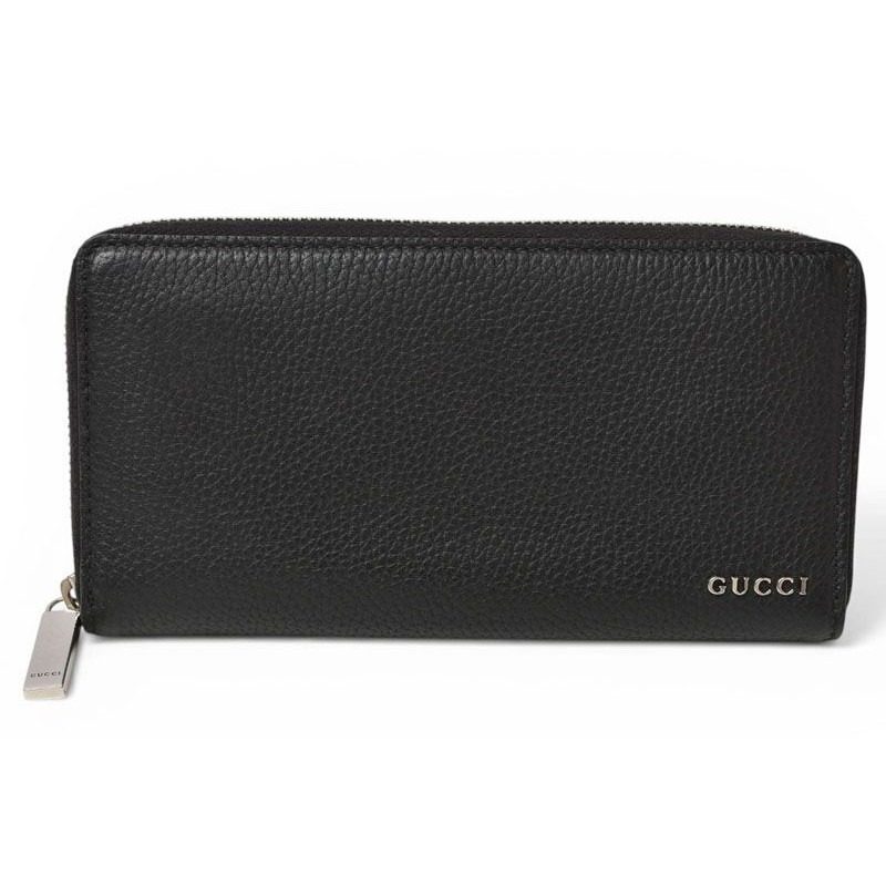 Gucci Wallet Zip Around Black Leather