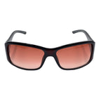 Gucci Vintage Logo Acetate Metal Dark Brown Sunglasses Gold Eyewear