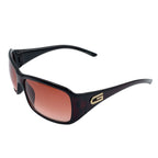 Gucci Vintage Logo Acetate Metal Dark Brown Sunglasses Gold Eyewear — view 2