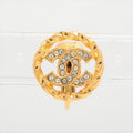 Chanel Coco Mark Earrings 2137 GP With Rhinestone