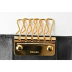 Prada Key Case Holder 6 Rings 1 Pg222 Black — view 3