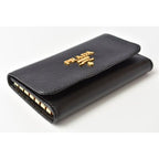 Prada Key Case Holder 6 Rings 1 Pg222 Black — view 5