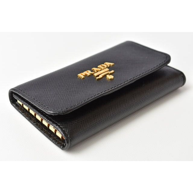 Prada Key Case Holder 6 Rings 1 Pg222 Black — view 5