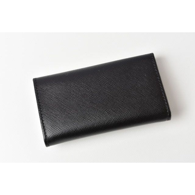 Prada Key Case Holder 6 Rings 1 Pg222 Black — view 6