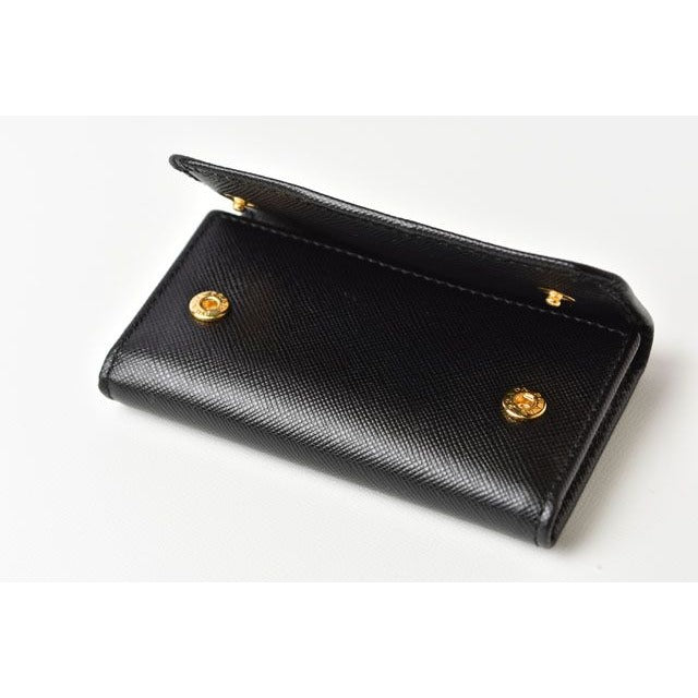 Prada Key Case Holder 6 Rings 1 Pg222 Black — view 7