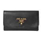 Prada Key Case Holder 6 Rings 1 Pg222 Black