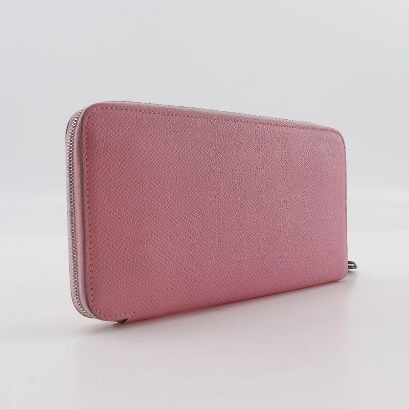 Hermes Azap Long Silk Inn Vaux Epson Rose Confetti Pink Y Wallet — view 3