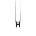 Hermes Pop Necklace Black Silver